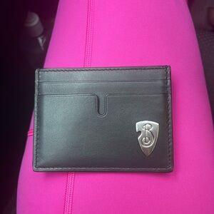 Black Leather Card Holder